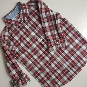 Toddler Boys Plaid Button Shirt